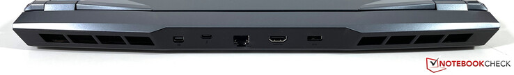 Rückseite: Mini-DisplayPort, USB-C (4.0 mit Thunderbolt 4), Ethernet (2,5 GBit/s), HDMI 2.1, Netzteil