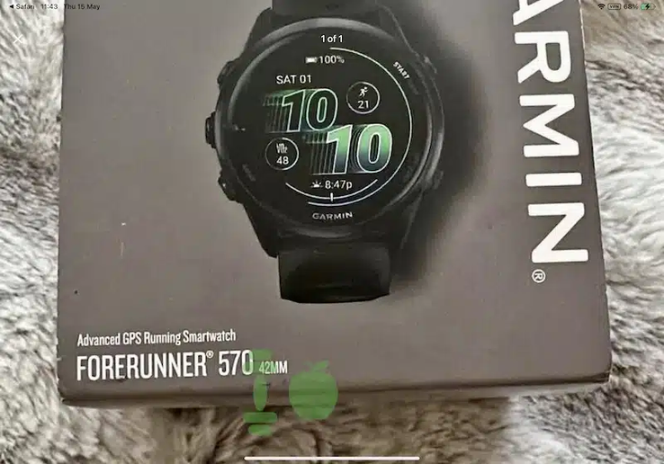 Dieses Bild soll schon die Verpackung der Forerunner 570 zeigen. (Bildquelle: Gadgets & Wearables)