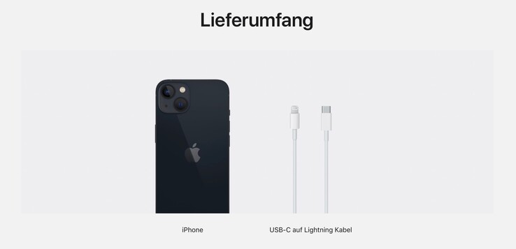 Apple liefert beim iPhone 13 wie gewohnt kein Ladegerät mit, dieses muss bei Bedarf separat erworben werden. (Bild: Apple)