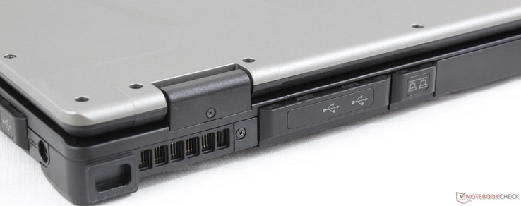 Hinten: HDMI, 2x USB 3.0, RJ-45, Kensington-Schloss