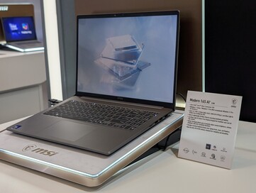 MSI Modern 16S Platinum Gray (Bild: Allen Ngo für Notebookcheck)