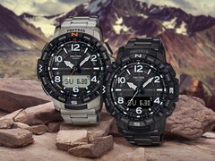 Die Pro Trek PRT-B50 ist zwar keine "echte" Smartwatch, ein paar nette Features sind dennoch mit dabei. (Bild: Casio)