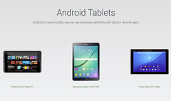 (Recht alte) Android-Tablets sind wieder auf der Google-Webseite zu finden.