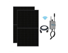 Balkonkraftwerk mit WLAN-Anbindung zur Überwachung des Stromertrags (Bild: Longi, Deye)