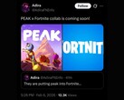 Die Fortnite x Peak-Kollaboration, die Cohen über den Adira-X-Account geleakt haben soll