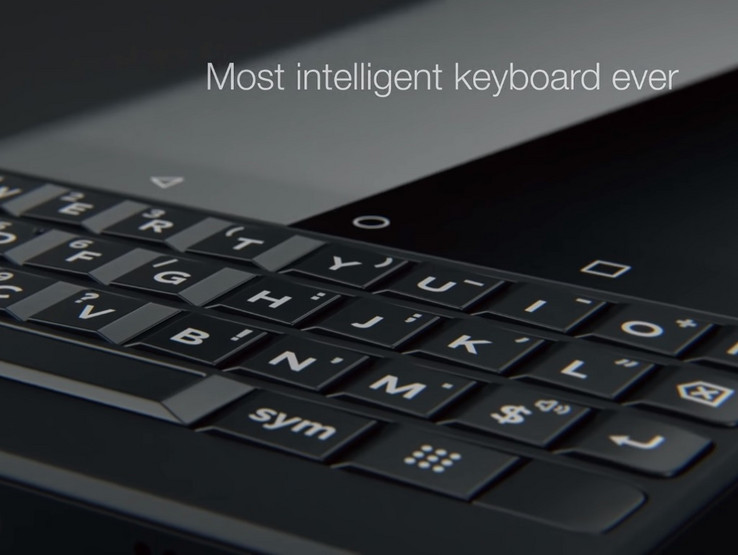 Die Tastatur des BlackBerry Key2