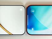 Das OnePlus 15T zeigt sich mit dünneren Bildschirmrändern neben einem Apple iPhone 17 Pro.