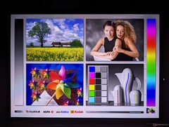 Weite OLED-Blickwinkel. Rainbow-Effekt ist sichtbar