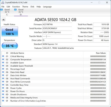 ADATA SE920 arbeitet mit USB-3.2 Gen2-Geschwindigkeit