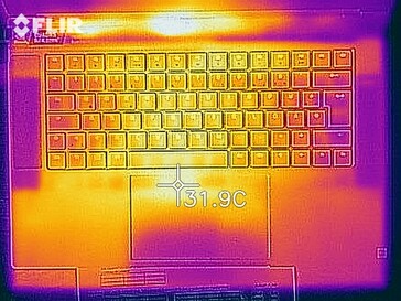 Wärmeentwicklung Oberseite (Leerlauf)