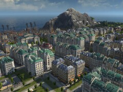 In Anno 1800 gibt es Bauernhäuser, Arbeiterhäuser, Handwerkerhäuser, Ingenieurshäuser und Investorenhäuser, die sich mit dem DLC „Dächer der Stadt“ zu immer höher werdenden Wolkenkratzern ausbauen lassen. (Quelle: Steam)
