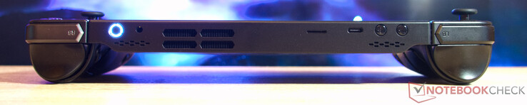 Oberseite: 3.5 mm Headset Anschluss; USB-Typ-C 4.0 (DisplayPort und PowerDelivery); microSD-Kartenleser