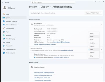 AI Dual Mode: Full-HD mit bis zu 320 Hz