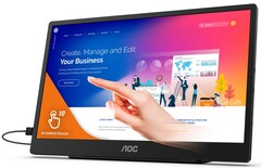 AOC 16T2: Schlankes und portables 15,6-Zoll-Touchscreen-Display mit 8.000-mAh-Akku.