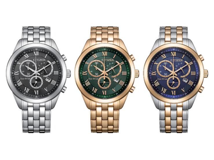 Von links nach rechts: Citizen AT2600-57E, AT2603-59X und AT2606-51L Uhren