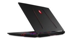 Das GE75 Raider. Gut erkennbar sind die großen Luftauslässe der »Cooler Boost 5« Kühlung und die beleuchteten USB-Ports.