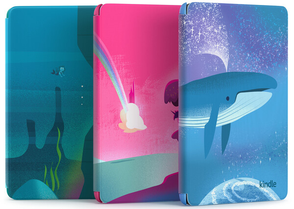 Die farbigen Hüllen für den Kindle Kids 2022.