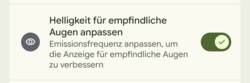 In den Bedienhilfen kann die 480-Hz-Funktion aktiviert werden.