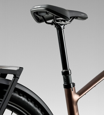 Verbaut ist eine Vario-Sattelstütze mit Fernbedienung (Bildquelle: Orbea)