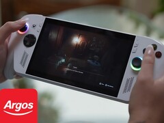Asus ROG Xbox Ally Gaming-Handheld mit Argos-Logo. (Bildquelle: Microsoft Xbox Gaming, Argos mit Änderungen)