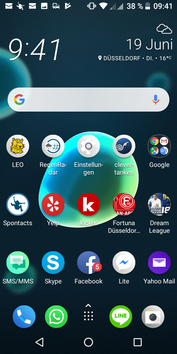 Das HTC Desire 12 bietet einen Android typischen Homescreen