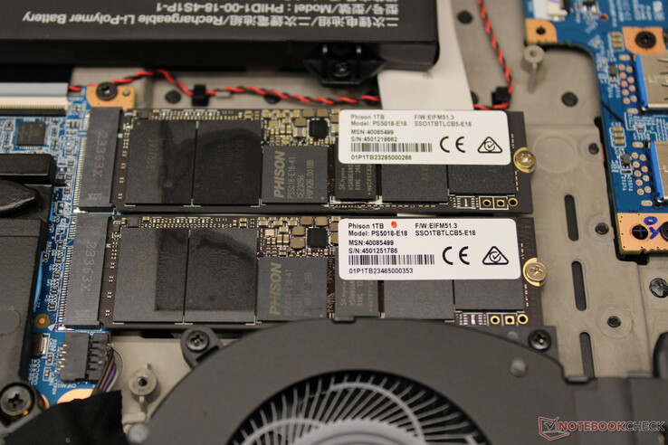 Der Rechner bringt zwei PCIe-4-SSDs mit.