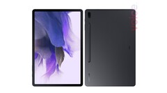 Die offiziellen Renderbilder zum Samsung Galaxy Tab S7 Lite zeigen uns ein vertrautes Galaxy Tablet-Design. (Bild: Evan Blass)