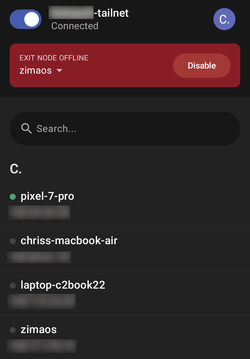 Tailscale auf dem Smartphone