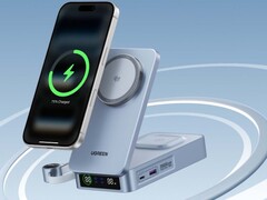 Auch eine Ladestation: Neue Powerbank von Ugreen bietet zweimal drahtlose Aufladung (Bildquelle: Ugreen)
