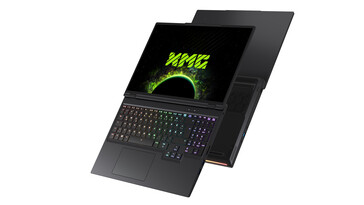 Das Display lässt sich quasi komplett öffnen (Bildquelle: XMG)