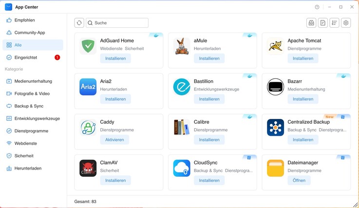 Der TOS7 App Store bietet derzeit 83 Apps zum Download an.
