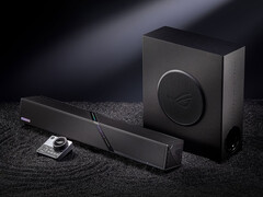 Das Desktop-Lautsprechersystem kostet in China rund 548 US-Dollar (etwa 470 Euro). Abgebildet: die Soundbar mit Subwoofer und Fernbedienung