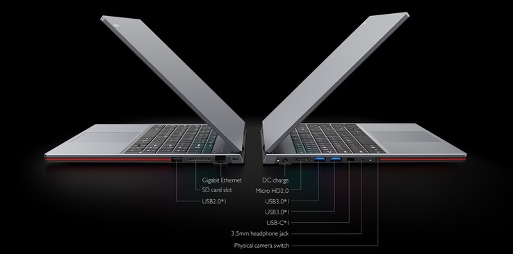 Die Anschlüsse des CoreBook XPro (Bild: Chuwi)