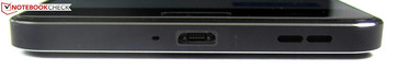 Fußseite: Mikrofon, Micro-USB-2.0-Buchse, Lautsprecher