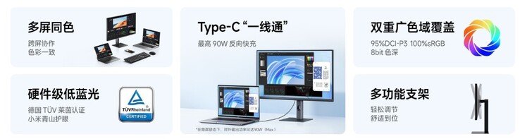 USB Typ C ist vorhanden, unterstützt wird eine erhöhte Bildwiederholfrequenz (Bildquelle: Xiaomi)