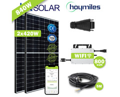 Balkonkraftwerk mit bifazialen Solarmodulen für höhere Stromerträge (Bild: Hoymiles, Ja Solar, Greensun Germany)