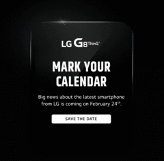 LG G8 ThinQ Teaser für Premiere am 24. Februar.