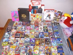 Eine Sammlung von physischen Games für die Nintendo Switch
