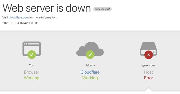 Der Grok-Server ist ausgefallen.