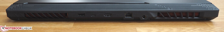 Rückseite: USB-A 3.0, USB-C 3.1 Gen2 (inkl. DisplayPort), HDMI, RJ45-LAN, Energiezufuhr