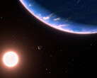 Kleiner Planet und kleiner Stern: 900 Billionen Kilometer entfernt gibt es Wasser. (Quelle: NASA, ESA, Leah Hustak and Ralf Crawford (STScI))