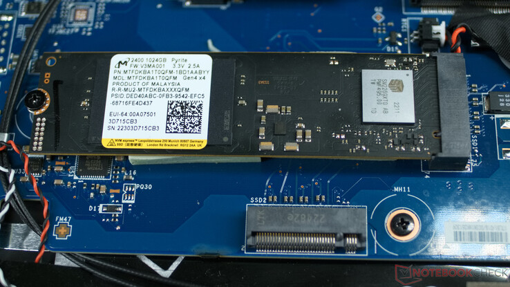 NVMe-SSD und freier (nicht nutzbarer) M.2-Slot