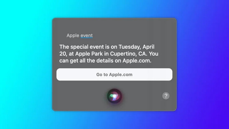 Siri kündigft ein neues Apple-Event ab. (Bild: MacRumors)