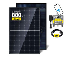 Balkonkraftwerk mit bifazialen Solarmodulen und sattem Rabatt (Bildquelle: Ergofino)