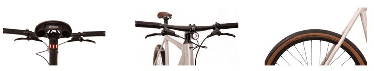 Das Rücklicht ist in das Sattelrohr integriert, Sattel und Reifen setzen farbige Akzente (Bild: Coboc)