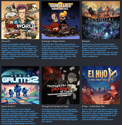 Vollständiges Bundle mit 14 Spielen (Bildquellen: Humble Bundle)
