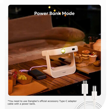 Die Nutzung an einer Powerbank ist möglich (Bildquelle: Dangbei)