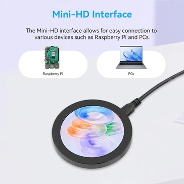 Bildinhalte gelangen über Mini-HDMI auf das Gerät (Bildquelle: Elecrow)