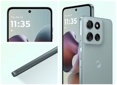 Das Motorola Moto G56 5G setzt auf eine bunte Rückseite mit Leder-Textur. (Bildquelle: Motorola)