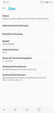 Software Asus Zenfone 5 (2018) ZE620KL